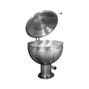 Groen GPT-40 40 Gallon Floor Stationary Full Steam Jacketed Direct Steam Kettle w/ Pedestal Base 1 image