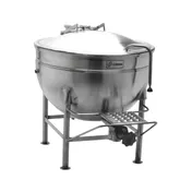 Legion LS-150 150 Gallon Floor Stationary Full Steam Jacketed Direct Steam Kettle w/ Quad-Leg Base 1 image