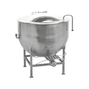 Legion LT-40 40 Gallon Floor Stationary 2/3 Steam Jacketed Direct Steam Kettle w/ Tri-Leg Base 1 image