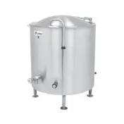 Legion LTI-20 20 Gallon Floor Stationary 2/3 Steam Jacketed Direct Steam Kettle w/ Quad-Leg Base 1 image