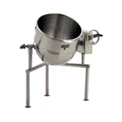 Legion TWT-30 30 Gallon Floor Tilting 2/3 Steam Jacketed Direct Steam Kettle w/ Tri-Leg Base 1 image