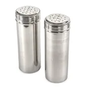 Concasse MCESPAI10 Dredger, 10-11 oz Stainless Steel Shaker, Perforated Top, Silver Lid, No Handle 1 image
