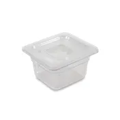 Concasse MCIP1610 1/6 Clear Polycarbonate Pan, 6-7/8" W x 6-1/4" D x 4" H, 4" Deep, NSF 1 image