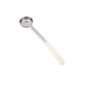 Concasse MCP03EP Portion Control Spoon - 3 oz Perforated Stainless Steel Spoon with Beige Handle 1 image