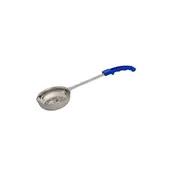 Concasse MCP08EP Portion Control Spoon - 8 oz Perforated Stainless Steel, Blue Handle, Design 1 image