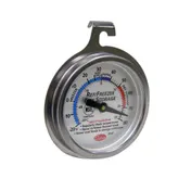 Cooper-Atkins 25HP-BR-8 Refrigerator/Freezer Thermometer, -20 to 80°F, Steel Dial, Hook Hang Mount 1 image