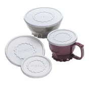 Dinex DX9300B7000 - White Disposable Cup Lids for High-Temp Tropez Bowl, 1000/Case 1 image