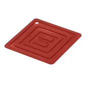 Lodge AS6S41 Red Square Pot Holder, 5.875" x 5.875", Silicone, Heat Resistant up to 250°F, BPA Free 1 image