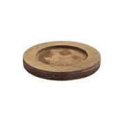 Lodge UMSB - Round 6" Wood Underliner for Fajita Skillet, Hand Wash Only, Made in USA 1 image