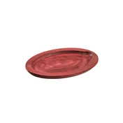 Lodge UOPB1 Oval Wood Underliner, 11-3/4" L x 9-1/4" W, Red Stain Finish, Hand Wash Only, Made in USA 1 image