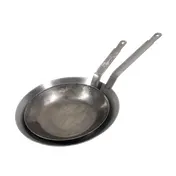 Town 34811 Commercial Frying Pan, 11" Diameter Steel Fry Pan, Riveted Handle, Uncoated Finish 1 image