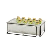 Cal-Mil 25206-1220-13 Ice Display, 21.25"x13.25"x7.25" Black Wire Rectangular Housing, Complete 1 image