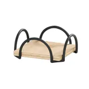 Cal-Mil 25220-93 Logan Napkin Holder, 5" x 5" x 3" Wood Black Napkin Holder 2 image