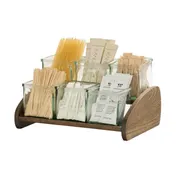 Cal-Mil 27015-6-136 2-Tier Jar Organizer, 6-Jar, 9.5" x 13.5" x 7.5" H, Chocolate Brown 2 image