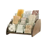 Cal-Mil 27015-9-136 3-Tier Wood Condiment Organizer, 14" x 13.5" x 9" H, Brown, 9-Jar 2 image