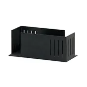 Cal-Mil 28505-13 Classic Napkin Organizer, 8.5" x 4.5" x 3" Black ABS Plastic Tabletop Holder 2 image