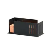 Cal-Mil 28505-13 Classic Napkin Organizer, 8.5" x 4.5" x 3" Black ABS Plastic Tabletop Holder 1 image