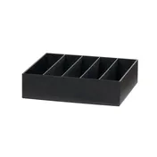 Cal-Mil 28512-13 Countertop Condiment Organizer 5-Section 12.31"x10.38"x3.31"H ABS Plastic Black 2 image
