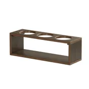 Cal-Mil 28603-3-140 Vista Cylinder Display Utensil Holder, 17" x 5.5" x 5.5"H HDPE, Mocha, 3-Compartment Flatware Organizer 2 image