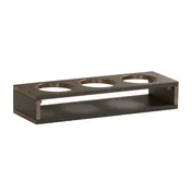 Cal-Mil 28604-4-140 Countertop Condiment Organizer, Brown 3-Section 16.12"x5.5"x2", Holds 3x16oz Jars 2 image