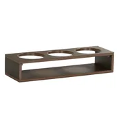Cal-Mil 28604-5-140 3-Section Condiment Caddy, 32oz, 19.25" x 6.38" x 2.88" HDPE, Mocha Brown 2 image
