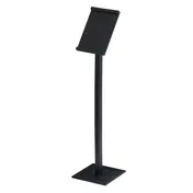 Cal-Mil 28607-13 Vista Sign Holder - 12.5" x 12.5" x 46.75" HDPE Black Tabletop Display Sign 2 image
