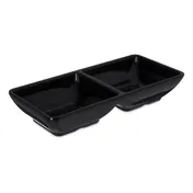 Carlisle 086203 Plastic Ramekin, 4 Oz Square, 5-3/4" L x 2-3/4" W, Black Melamine, NSF - 1/Each 1 image