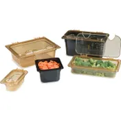 Carlisle 10539Z13 Storplus Ez Access High Heat Universal Lid, 1/9 Size, Hinged, Notched 2 image