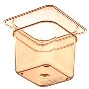 Carlisle 3088513 StorPlus Hot Food Pan, 1/6 Size, 2.5 Qt, 6" Deep, Amber Sulfone, BPA-Free 2 image