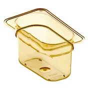 Carlisle 3088713 StorPlus Hot Food Pan, 1/9 Size, 1.7 Qt, 4" Deep, Amber Polyether Sulfone, NSF 2 image