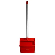 Carlisle 361410EC05 Sparta Dust Pan, 12" Wide, Hanging Hole, Locking Yoke, Serrated Edge, Red 2 image