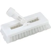 Carlisle 3638831EC25 Swivel Scrub Floor Brush Head, 8" Polyester Bristles, Tan Brown Finish 1 image