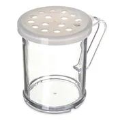 Carlisle 4230S30 Shaker/Dredge, 8 Oz Clear SAN Container, Perforated Top, BPA-Free, NSF Certified 1 image