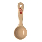 Carlisle 432406 Portion Server Spoon, 2 oz, Plastic, Beige Ivory Handle, NSF 2 image