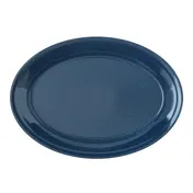 Carlisle 4356035 - Oval 12" x 8-1/2" Café Blue Melamine Platter, Stackable, Dishwasher Safe 2 image
