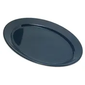 Carlisle 4356035 - Oval 12" x 8-1/2" Café Blue Melamine Platter, Stackable, Dishwasher Safe 1 image