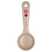 Carlisle 435806 Portion Control Spoon, 1.5 Oz, Solid Beige Polycarbonate, NSF 2 image