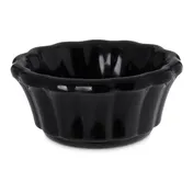 Carlisle 4394203 Plastic Ramekin, 1 Oz, 2-3/4" Dia, Black Melamine, Dishwasher Safe, NSF, BPA-Free 1 image