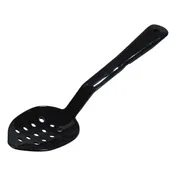 Carlisle 441103 - Perforated Serving Spoon, 11" Black Plastic, Notched Handle, Up to 212°F 1 image