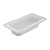 Carlisle 4446202 Pan, 1/3 Size, 2.5" Deep, White Melamine, NSF, BPA-Free, Dishwasher Safe, 212°F 1 image