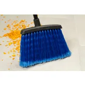 Carlisle 4688314 Duo-Sweep Flagged Broom, 48" Long Black Metal Handle, Balanced Blue Bristles 1 image