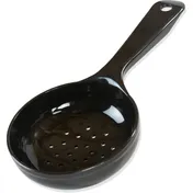 Carlisle 496703 Measure Miser Portion Spoon, 6 Oz Perforated Plastic, Black Short Handle 1 image