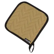 Carlisle 812TPH Tan Pot Holder, 7" x 7", Non-Stick Teflon, Quilted, Protects to 350°F - 1 Dozen 1 image
