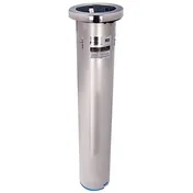 Carlisle C6400C In-Counter Cup Dispenser, 23" Tube, Stainless Steel, 12-24 oz Cups 1 image