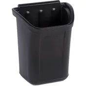Carlisle CC11TH03 - 7 Gallon Black Polyethylene Trash Bin, 12-1/4" L x 18" W x 22" H, Bus Cart Accessory 1 image