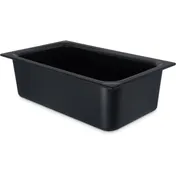 Carlisle CM110003 Coldmaster Food Pan, 1/1, 6" Deep, ABS Black, Refrigerant-Gel Insulated 1 image