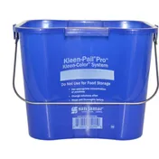 Carlisle KPP196KCBL San Jamar Kleen-Pail Pro Kleen 6 Qt Blue Plastic Bucket, Handles, Drop Handle 1 image