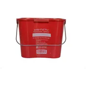 Carlisle KPP196KCRD - San Jamar Kleen-Pail Pro 6 Qt Red Plastic Bucket Corners, Handles, Drop Handle 1 image
