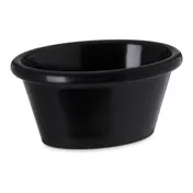 Carlisle S31203 - 3 oz Ramekin, 3-3/8" L x 2-5/8" W x 2-5/8" H, Black Melamine, NSF, BPA-Free 1 image