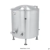 Legion LTI-60 60 Gallon Floor Stationary 2/3 Steam Jacketed Direct Steam Kettle w/ Quad-Leg Base 1 image